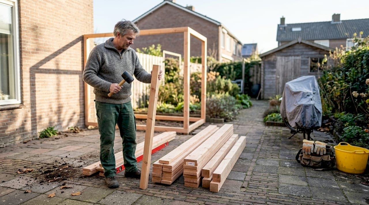 Zelf een houten overkapping maken: vakwerk in jouw tuin