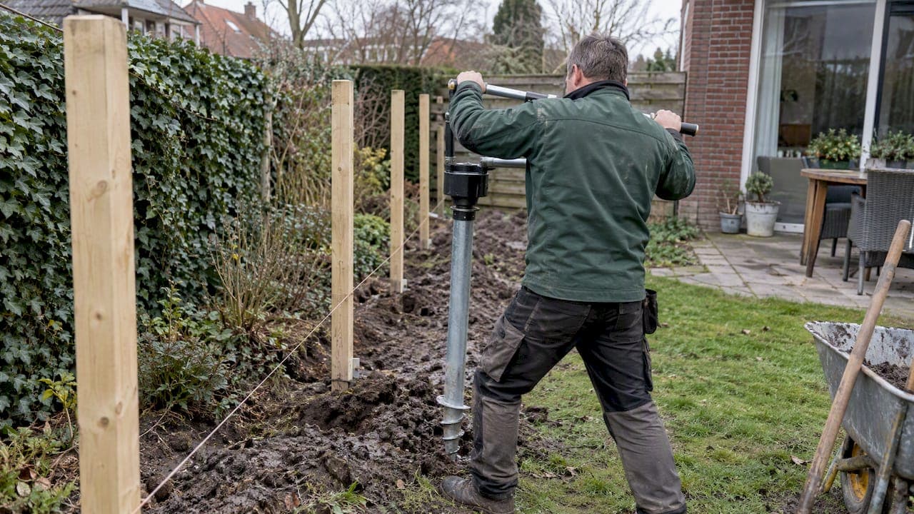 Schutting in kleigrond plaatsen: welke fundering werkt echt?