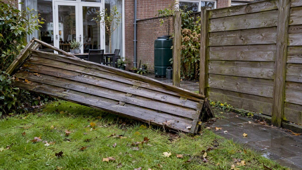 Stormschade aan je schutting: wat vergoedt de verzekering?